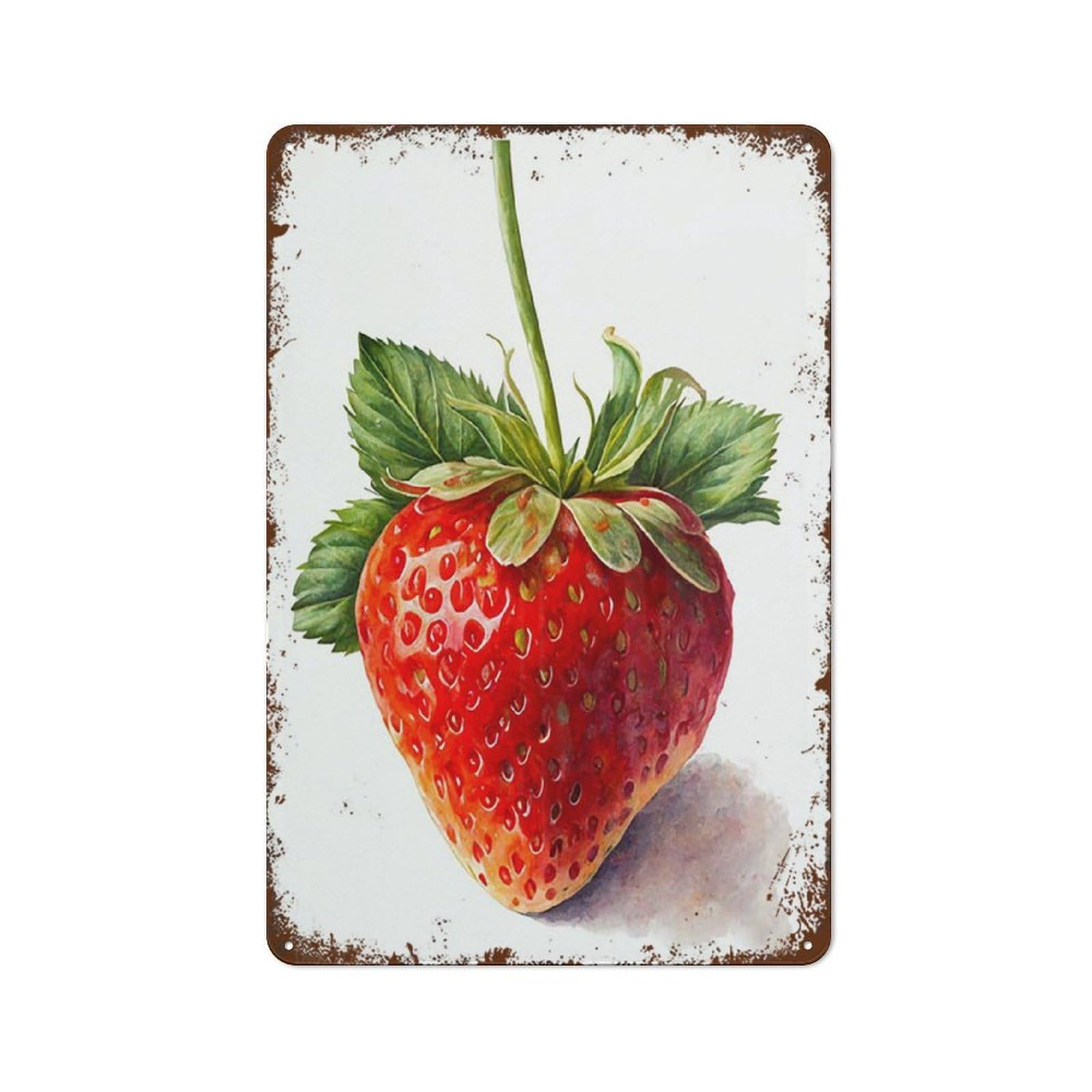 Strawberry Fruit Wall Art Fruit Art Strawberry Print Fruit Market Print Fruit Strawberry Gift Art For Farmhouse Garden Home Kitc 20x30cm(7.8x11.8inch)