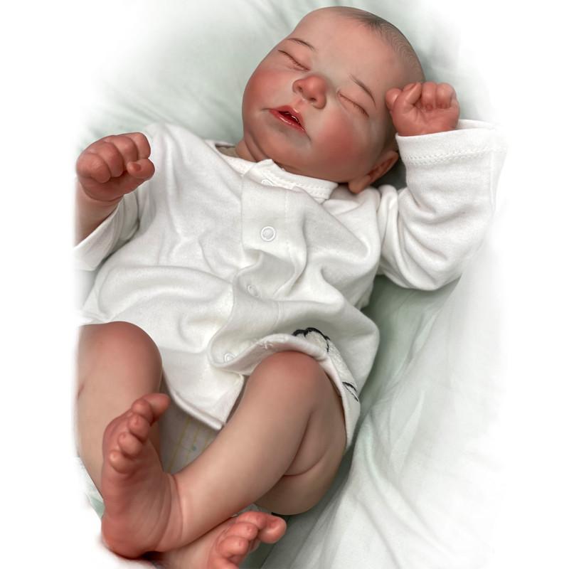 Sleeping Reborn Bebê 20 Inch Chase Reborn Baby Doll Artist Painting  Handmade Doll