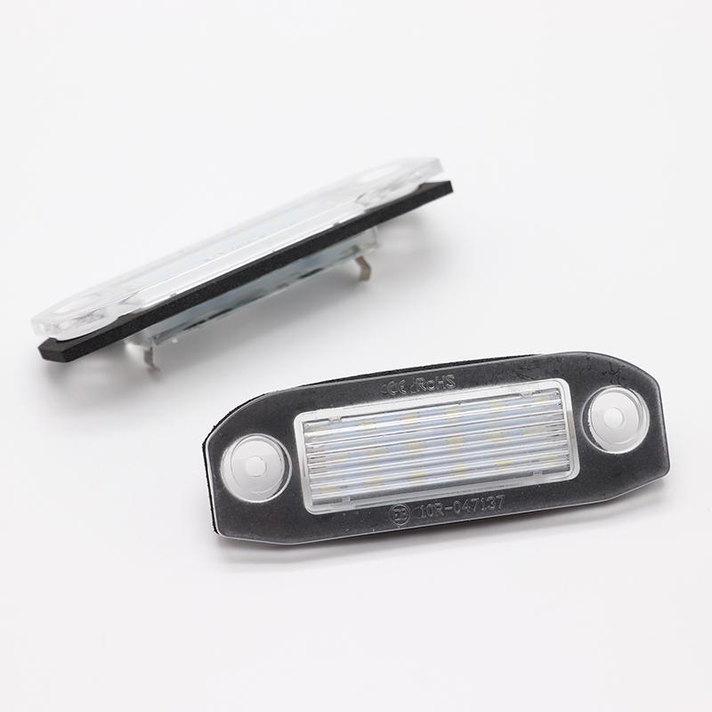 2pcs No Error LED License Number Plate Light For Volvo V70 MK III XC70 MK II 2007+ S60 MK II V60 2010+