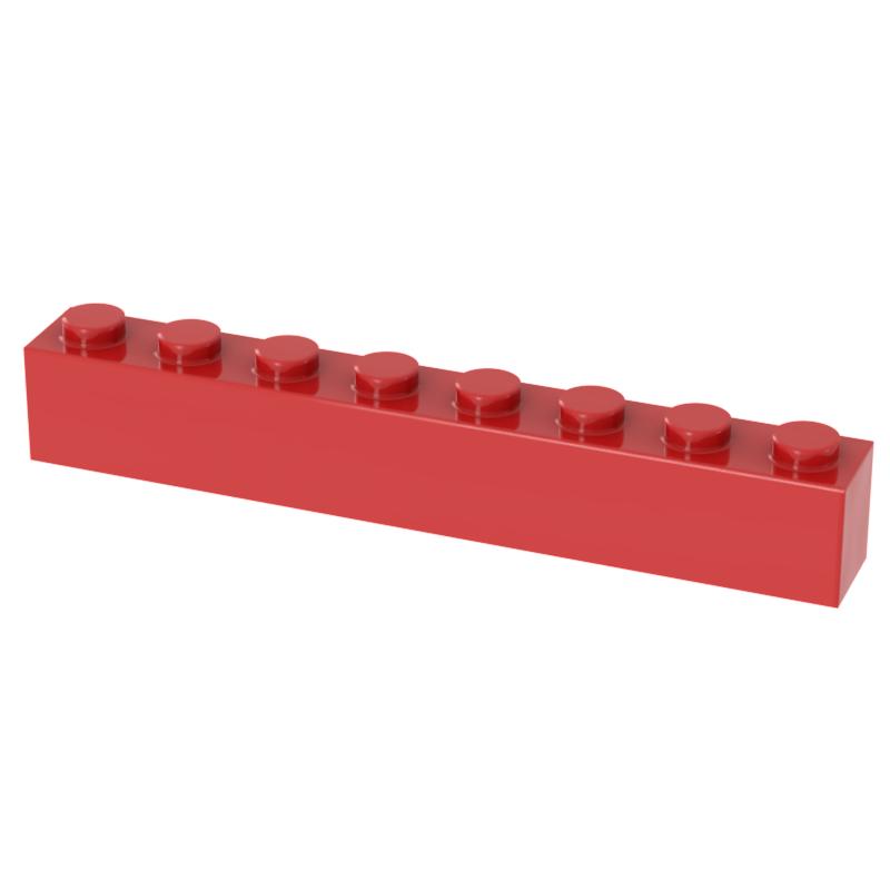 Non-Toxic [Funbrick] 10/30/50Pcs Thick Bricks 1X8 Dots 1*8 Dots Educational Creative Diy Building Blocks Compatible With 3008 Classic