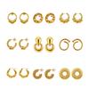 European & Korean Elegant Simple Round Stud Earrings - Circle Design, Stainless Steel