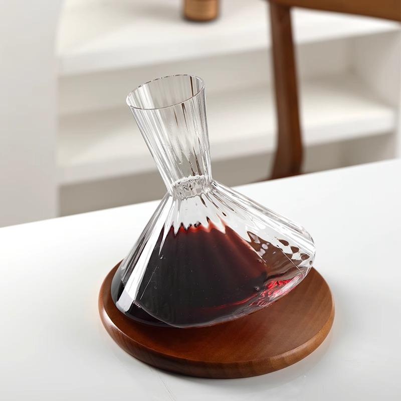 Crystal Gyroscope Rotating Decanter - Creative Wobbly Tumbler Glass