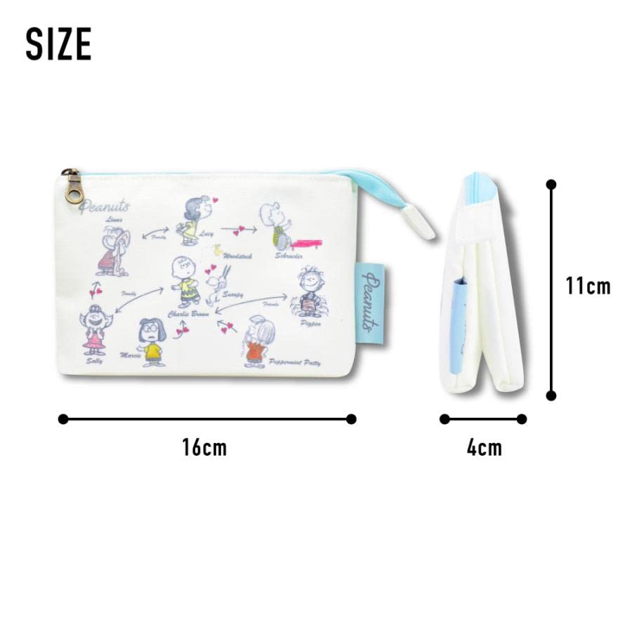Snoopy 3-Pocket Pouch Sketch Relationship Chart SN