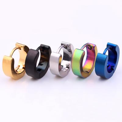 1 Stück Mode Unisex Kleine Hoop Titan Stahl vergoldet Huggie Ohrring Schmuck Geschenk