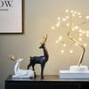 Artistic Home Decor Geometric Deer Figurine Nordic Living Room Tabletop Ornament Minimalism Cute Animal Statuette Resin Crafts