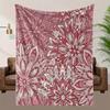 1 Stück Böhmische Blumenmuster Flanelldecke - Weich Atmungsaktiv 100% Polyester, Ganzjahres Gemütliche Überwurfdecke für Bett, Sofa & Heimdekoration, M