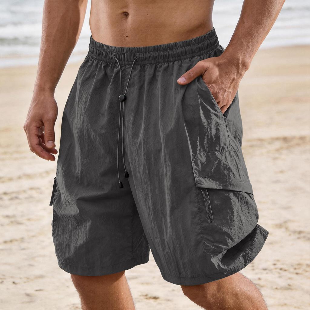 Men's Casual Quick-drying Shorts, Work Pants, Five-pocket Pants, Outerwear , Athletic Straight-leg Pants, Beach Pants