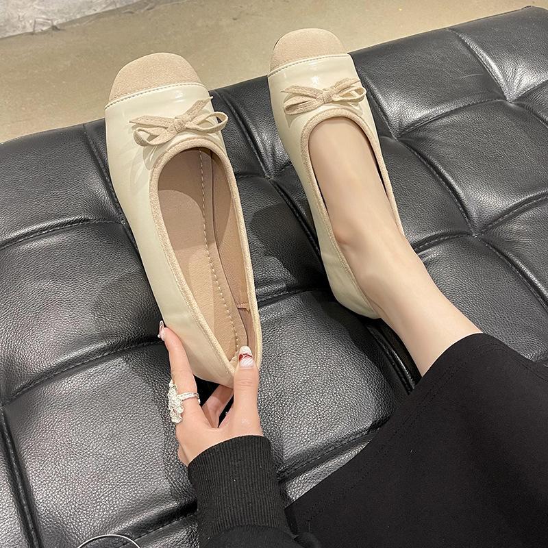 

Женские туфли Мэри Джейн с девичьим бантом, осенняя модная балетная обувь, легкие туфли-лодочки 40