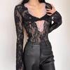 Spicy Girl Spitze Patchwork V-Ausschnitt Body – Stilvoller & Sexy Jumpsuit