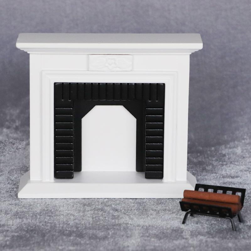 1:12 Doll House DOLLHOUSE MINIATURE Mini Furniture Accessories Exquisite White Fireplace Warm
