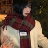 New Plaid Scarf for Women in Winter Thickened and Warm Retro Versatile High End Shawl and Scarf for Students Spring and Autumn