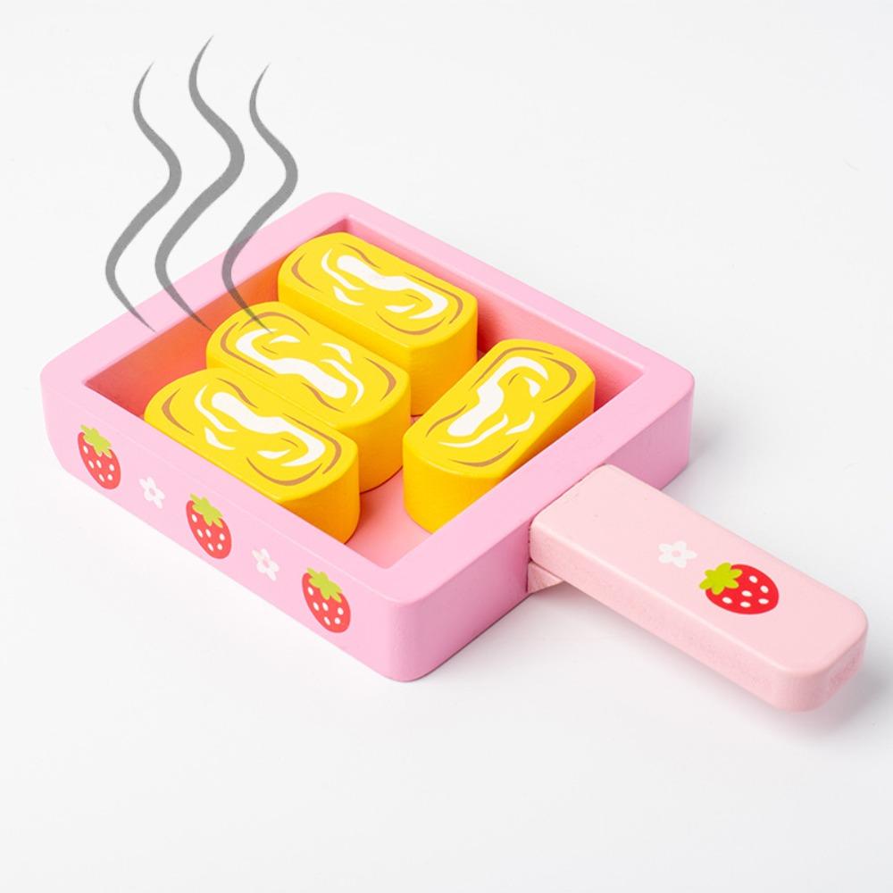 

Strawberry Design Wooden Simulation Cake Toys Tteokbokki Model Cooking Role Play Toys Gift Giving style B
