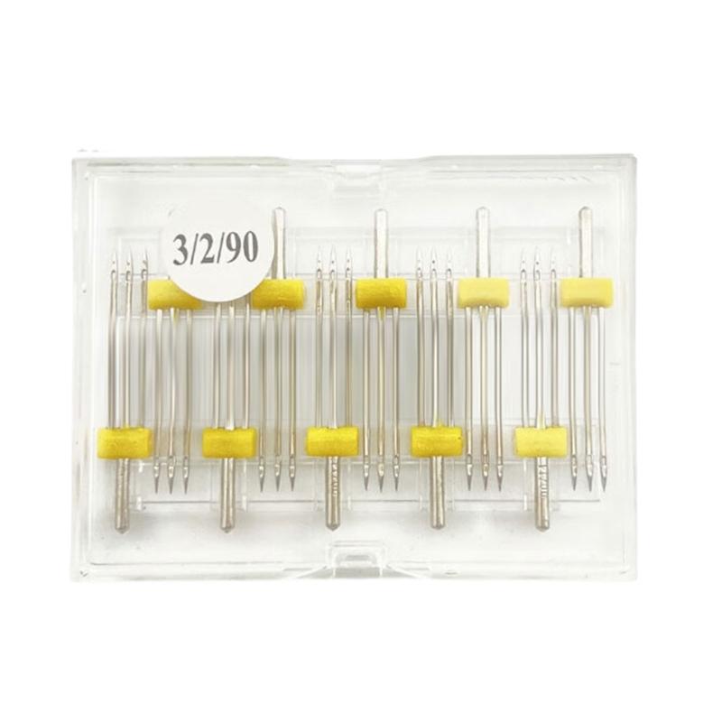 Set Of 10 Multifunctional Twin Needle Set Sewing Machine Needle Stretch Twin Needle For Professional And Beginner
