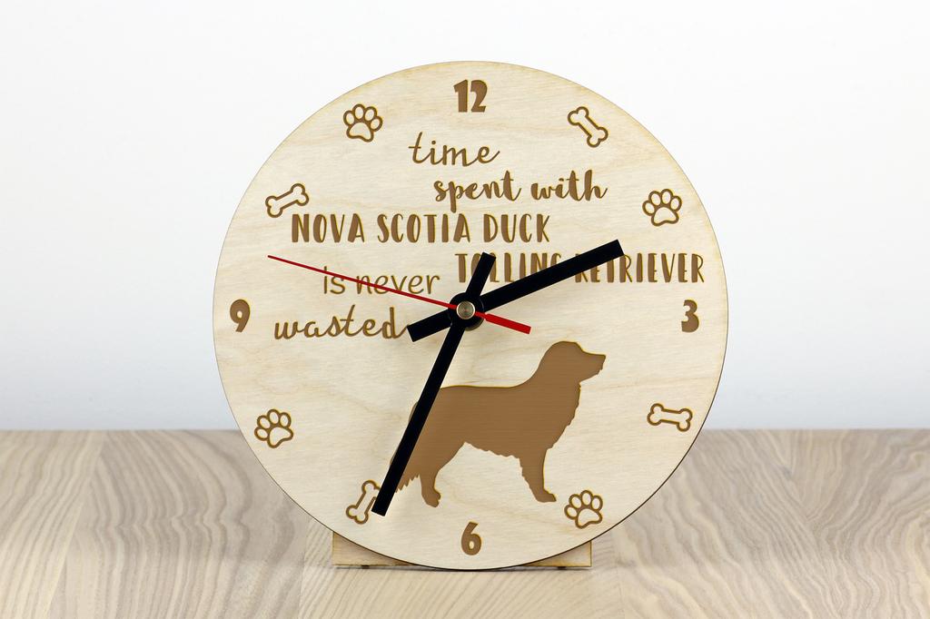 Nova Scotia Duck Tolling Retriever, Yarmouth Toller - clock with dog, wooden clock with engraving, personalised clock by Art-Dog