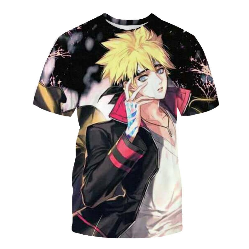 New Youth Four Seasons Breathable Mesh Naruto Men's 3D Printed T-shirt