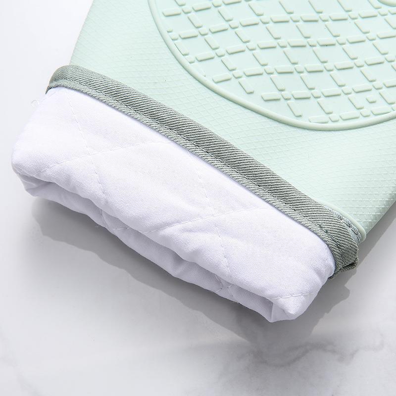Silicone Heat-Resistant Non-Slip Oven Gloves, Thickened Two-Finger Design for Baking and Microwave Use