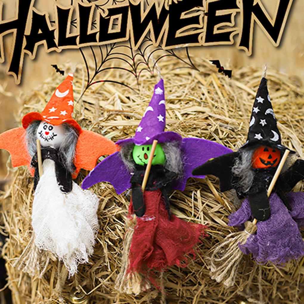 3PCS Scarecrow Ornaments Witch Fall Harvest Decor Home Decorations Halloween Decoration Dining Room Table Decor Pumpkins Decor