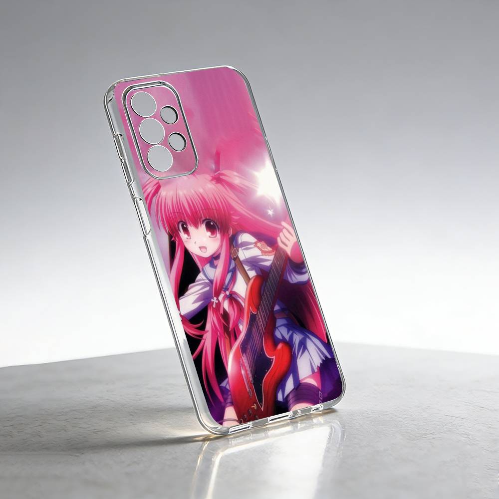 Anime Angel Beats Y-Yui Phone Case Transparent Silicone Soft For Samsung S25,S24,S21,S22,S23,S30,Ultra,S20,Plus,Fe