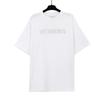 T-shirt in cotone puro a doppia filatura, lavata e invecchiata, con stampa di lettere Vetements, versione alta transfrontaliera, per uomo e donna
