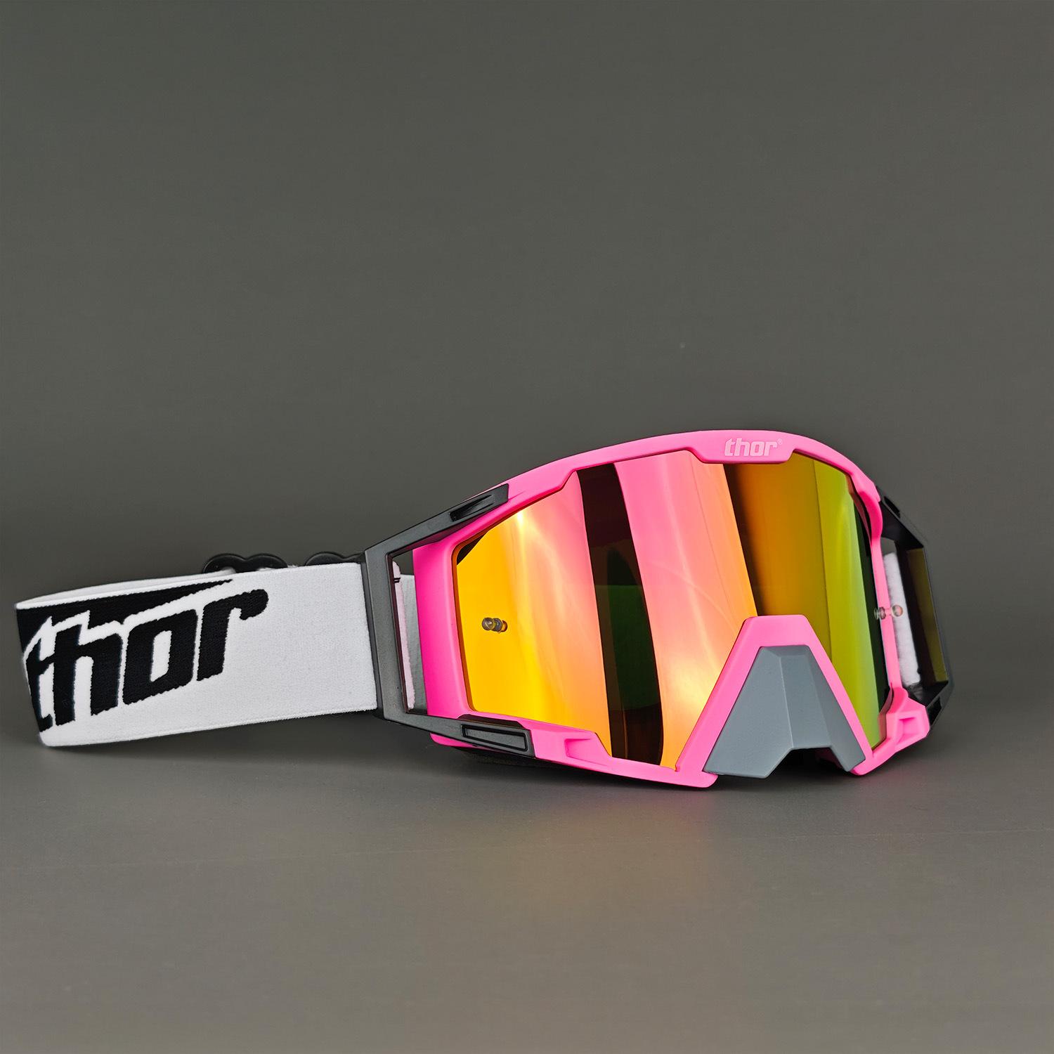 Thor Motorcycle windproof goggles, riding glasses, ski goggles, motorcycle accessories are hot sellers UV400 розовый