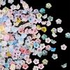 100pcs Gradient Color Flower Shaped Beads Caps Acrylic Spacer Beads for DIY Jewelry Earrings Bracelets Necklaces Making Findings
