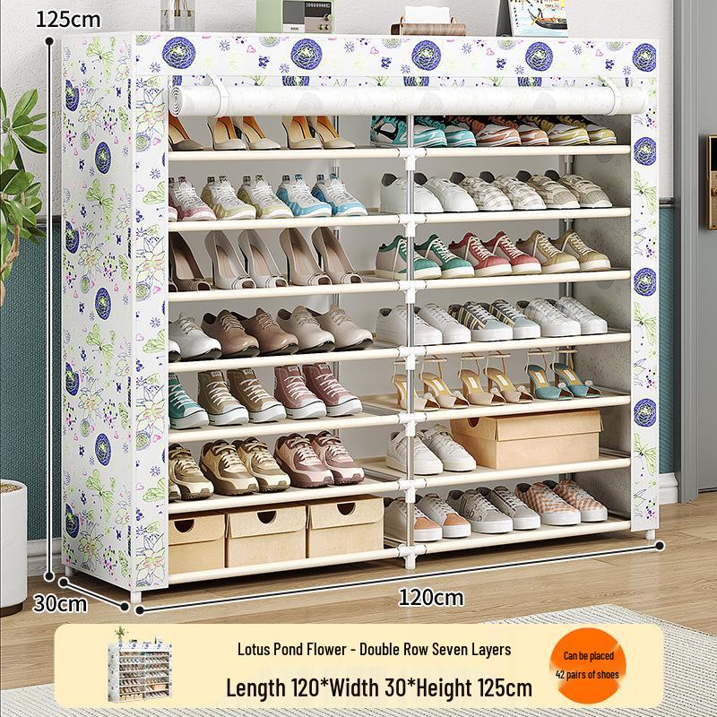 Multi-Layer Dustproof Shoe Cabinet with Large Storage Capacity for Home or Dormitory Use