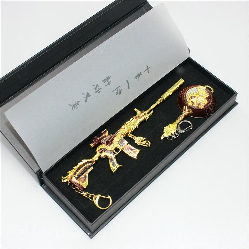 Peace Weapon M416 Five Claw Golden Dragon Skin Version Star of Faith Lobster Overlord Dazzling Purple Melody Gun Model Game Gun Model