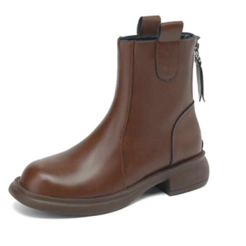 

TUINANLE Осенние женские ботильоны, женская обувь с короткими ботинками на квадратном низком каблуке