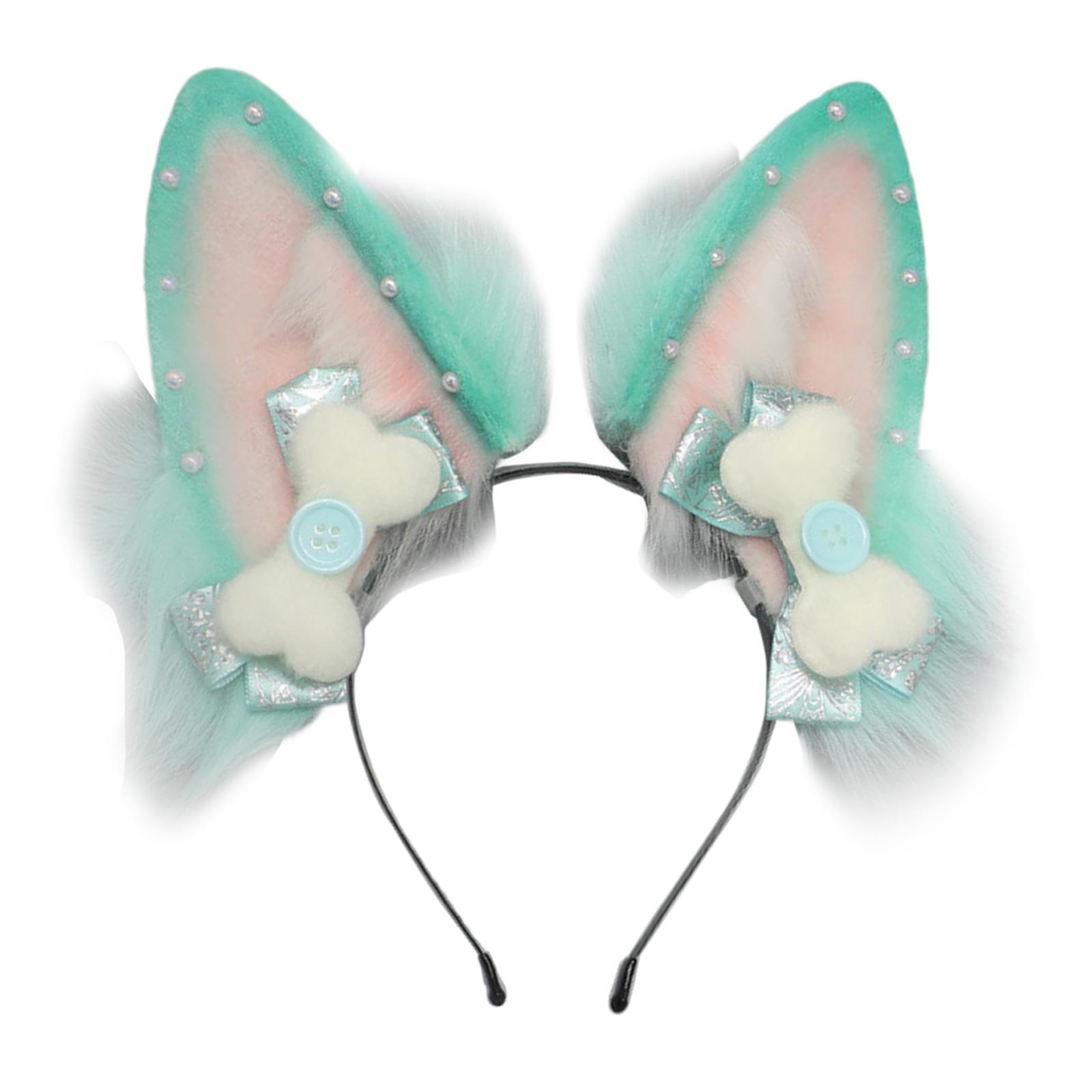 Foxes Costumes Cosplay Foxes Ears Headband Foxes Paws Gloves Foxes Tail Halloween Animal Fancy Costume Accessories 11