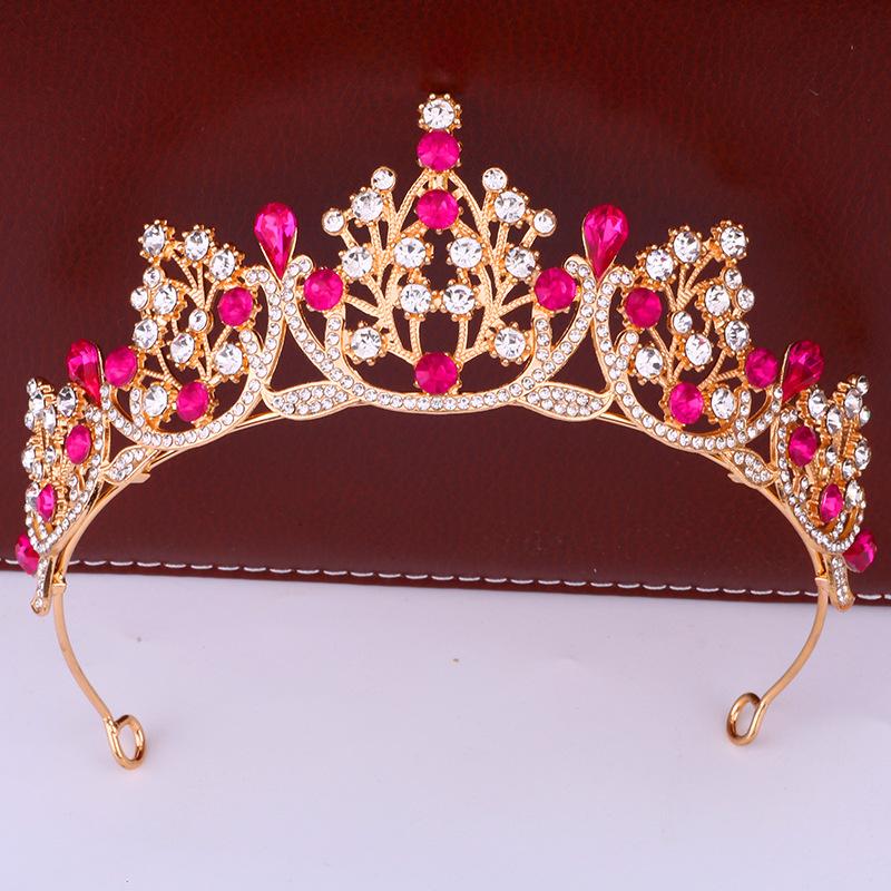 New Fashionable Princess Crystal Crown Headwear Bride's Wedding Dress Dress Accessory  Beauty Pageant Performance Queen's Crown