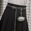 Detachable Women Waist Bag PU Women Belt Portable Metal Waist Chain  Female