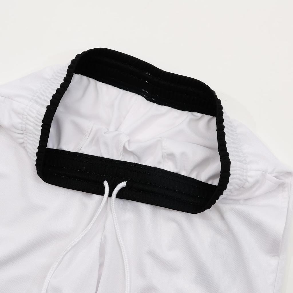 Champion Basketball Logo Embroidered On the Left Rubber Print On the Right White Shorts, Quick-Drying, One-Point Front, Back, C3-BB521, Men's,