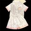 Summer Ice Silk Pajamas for Women: New Style, Sweet & Simple, Short-Sleeved Homewear