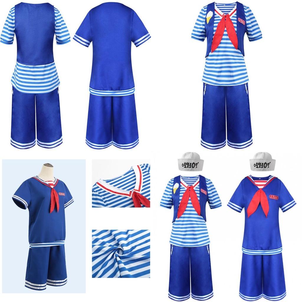 Authentic Stranger Things Robin Scoops Ahoy Cosplay Costume For Halloween