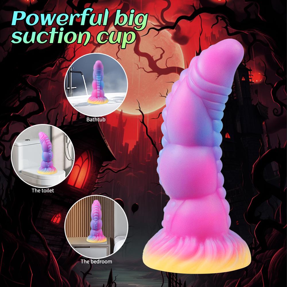 Luminous Silicone Anal Dildo Butt Plug with Suction Cup G Spot Clitoral Stimulator Prostate Massager Adult Sex Toys for Women