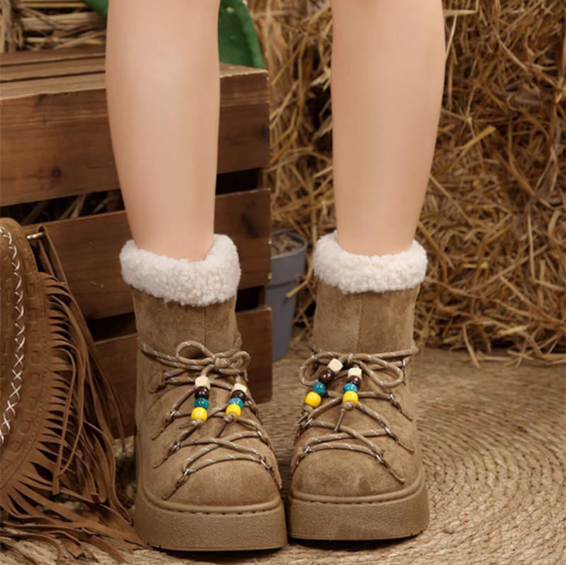 TUINANLE Winter Snow Boots Women Warm Shoes with Cotton Lining Colorful Girls Ankle Boots