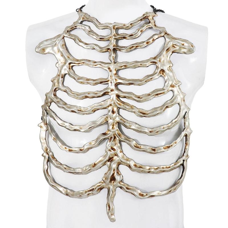 Scheletro di Plastica Realistico Costume Accessori Per Feste di Halloween e Spettacoli Teatrali Con Design Dettagliato