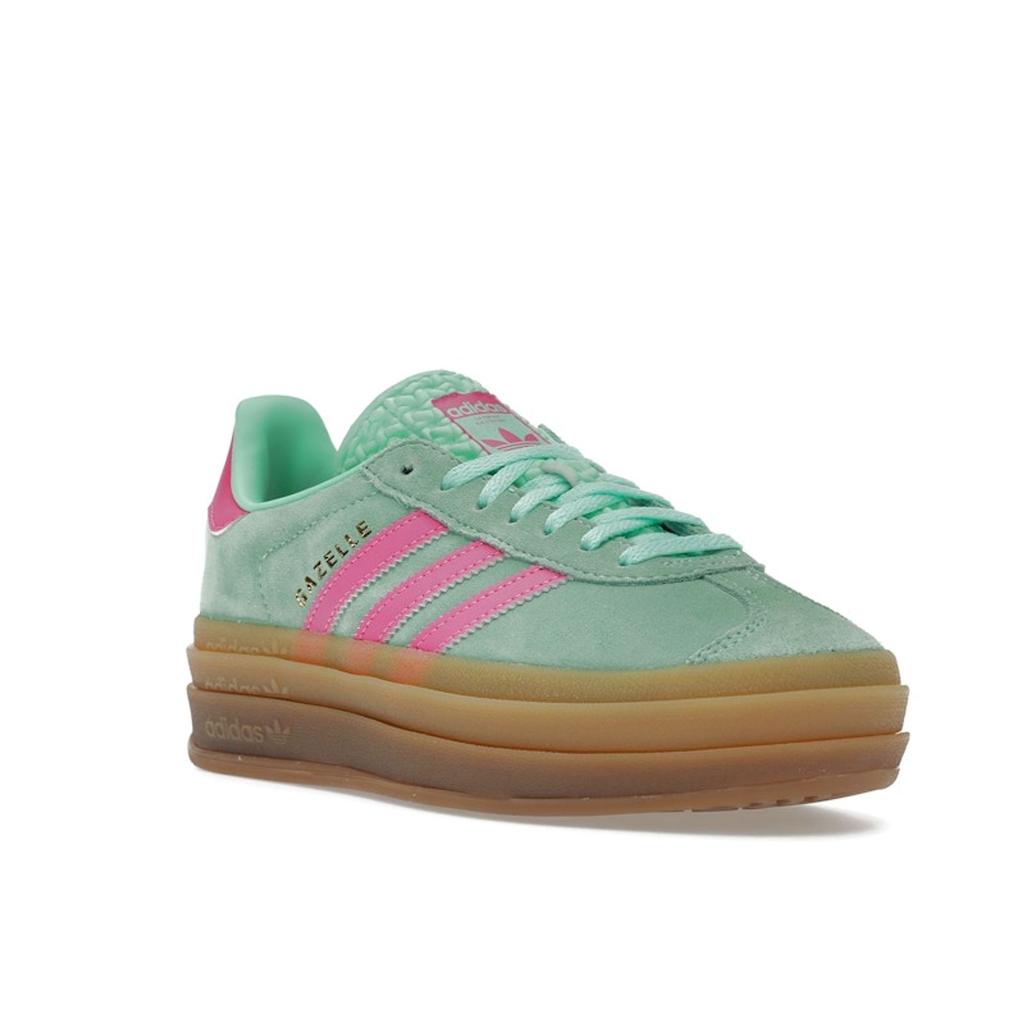 Adidas Gazelle Bold Pulse Mint Screaming Pink Women Sneakers Green Gum-M2 H06125