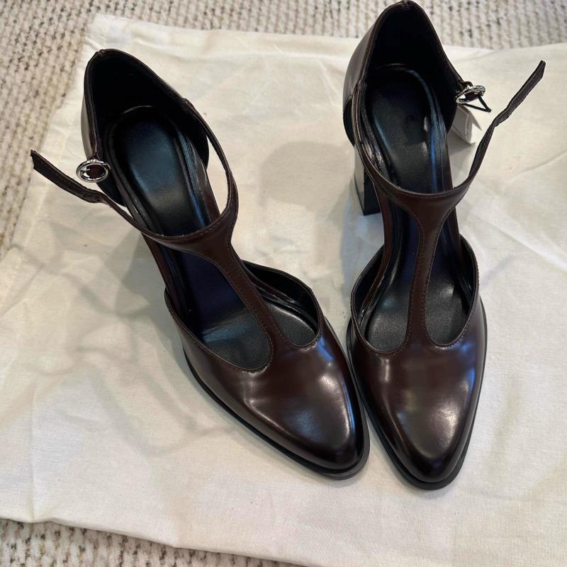 Fashion Ladies Shoes 2025 New Buckle Strap Women's High Heels Fashion Shallow Office and Career Hot Sale Best Seller Closed Toe Sandals