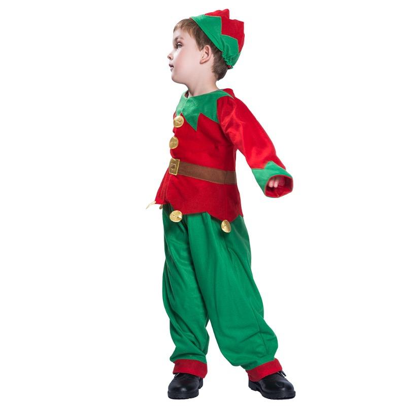 New Cute Children's Christmas Elf Suit Party Event Holiday Photography Clothes