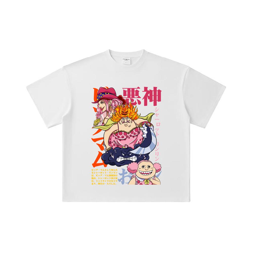 260 GSM Double Yarn 32 Count 100% Cotton One Piece V37 Big Mom Print Unisex Heavy Cotton T Shirt