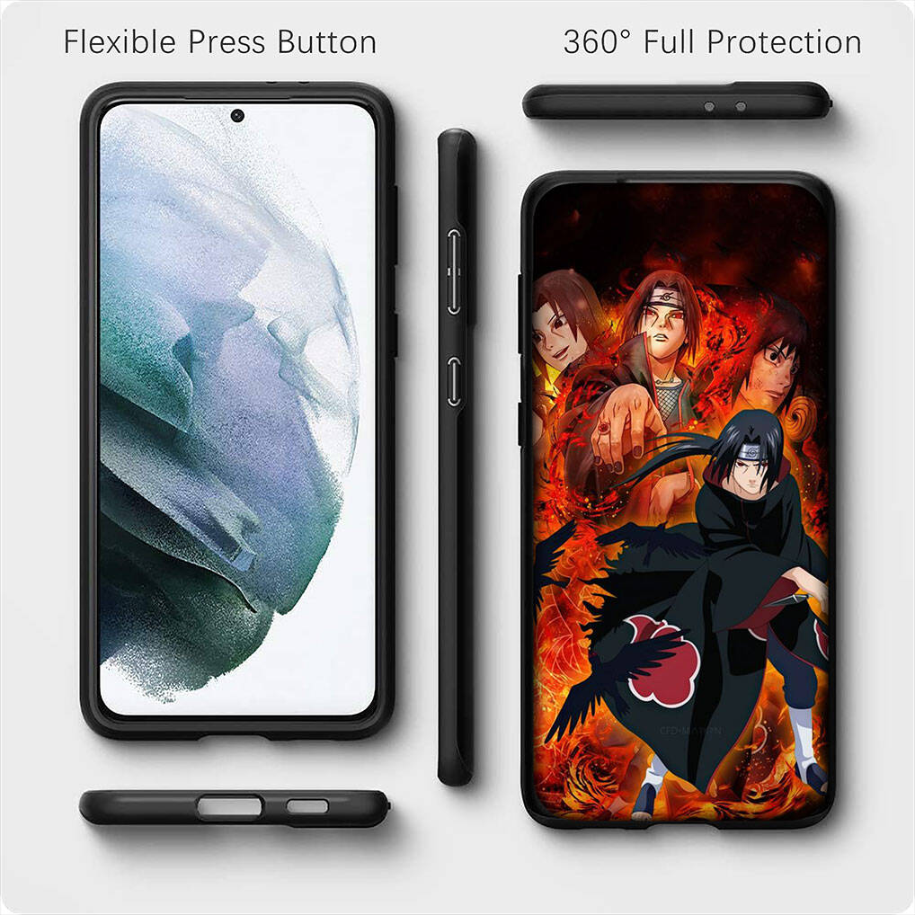 For Samsung Galaxy S25 S24 S23 S22 Ultra FE Plus A37 A57 A56 A55 A06 A16 A15 A36 A26 A35 A05 A25 A54 A34 Phone Case Lovely Pain Akatsuki Naruto Cover