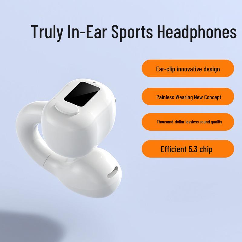M10 Bluetooth Earbuds: New Clip-On, Dual or Single Ear, External Sound, Sports & Business Style.