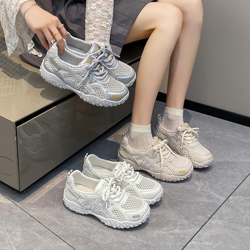 Women'S Shoes Summer Mesh Breathable Thin Mesh Shoes Running Lightweight Sports Shoes Lightweight Soft Sole German Training White Shoes