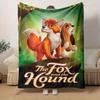 1pc, The Fox and The Hound Cozy Throw Blanket for Home Decor, Couch Cover, Outdoor Blanket, Gift Idea, Flannel Throw