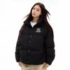Winter Stand-up Collar White Duck Down Jacket Women's Short Loose Coat Letter Printing Thickened Black Bread Jacket