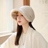 New Cap Women's Autumn and Winter Velvet Thickened Octagonal Hat Bucket Hat