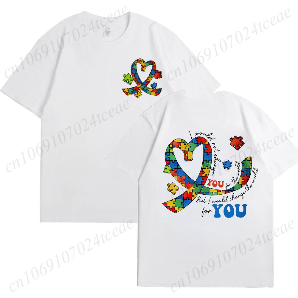 Autism Awareness Month Women T-Shirt Neurodiversity ADHD Tees Shirt Autism Teacher Mom Gift Short Sleeve Tops Female Clothing