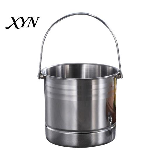 KTV Ice Bucket Stainless Steel with Removable Strainer, Bar Wine Champagne Multi-use Cooler for Beer Red Wine, Portable Snacks Home Gatherings