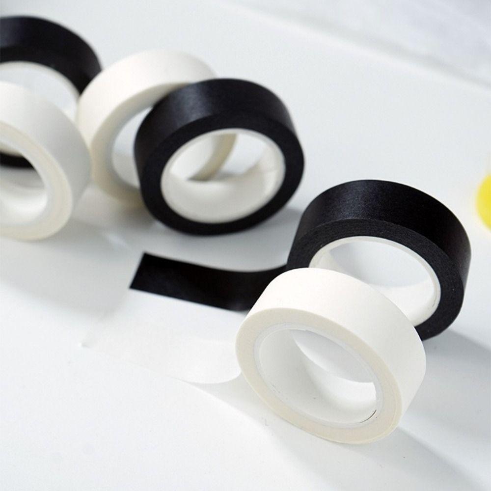 

DIY Solid Color Paper Tape Black And White Masking Tape New Washi Tape білий